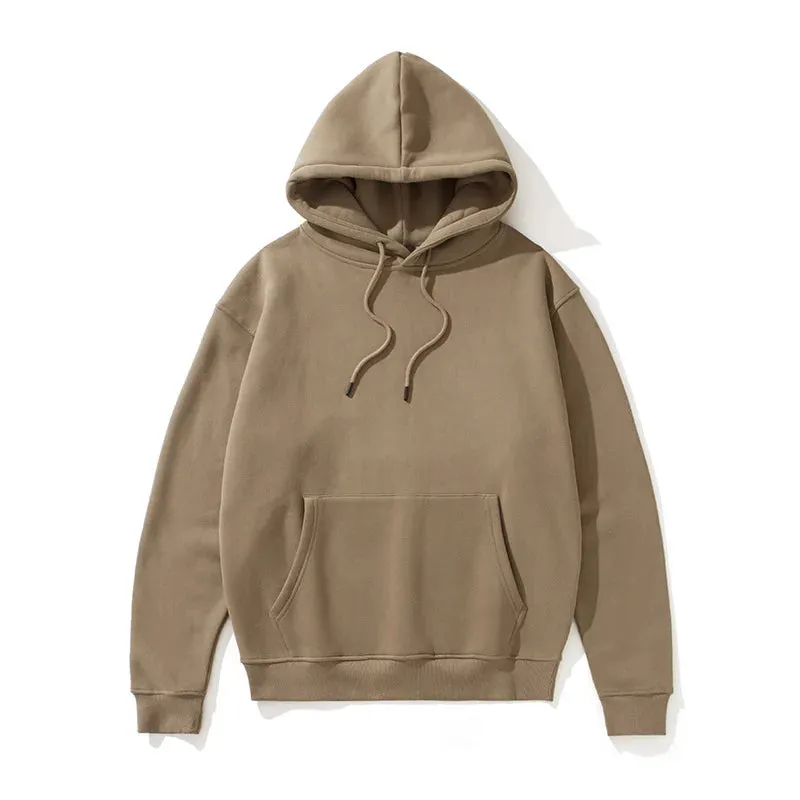 Trendy cotton polyester sports blank hoodies with