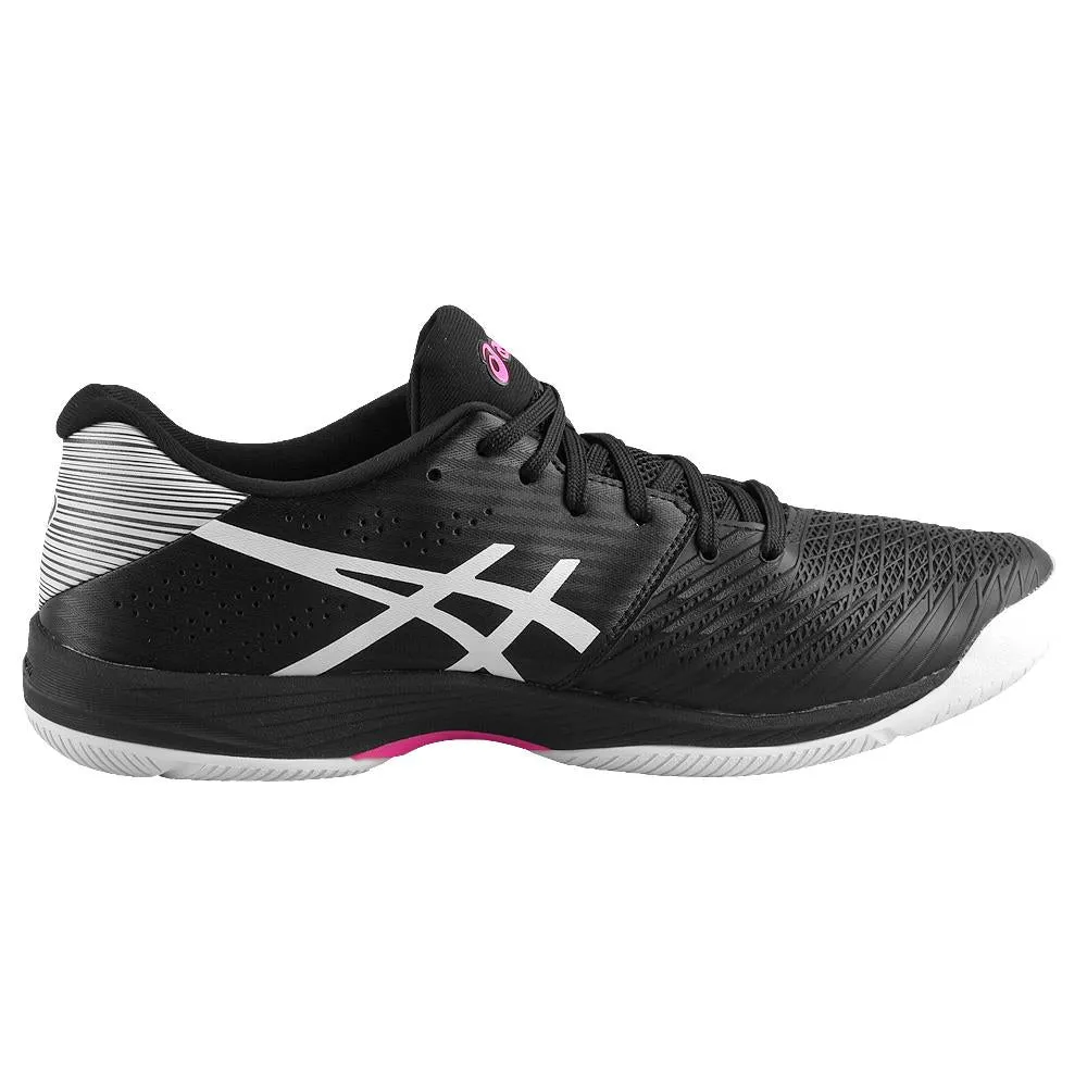 Durable Rubber Compound Asics Men's Solution Swift FF - Black/Hot Pink
