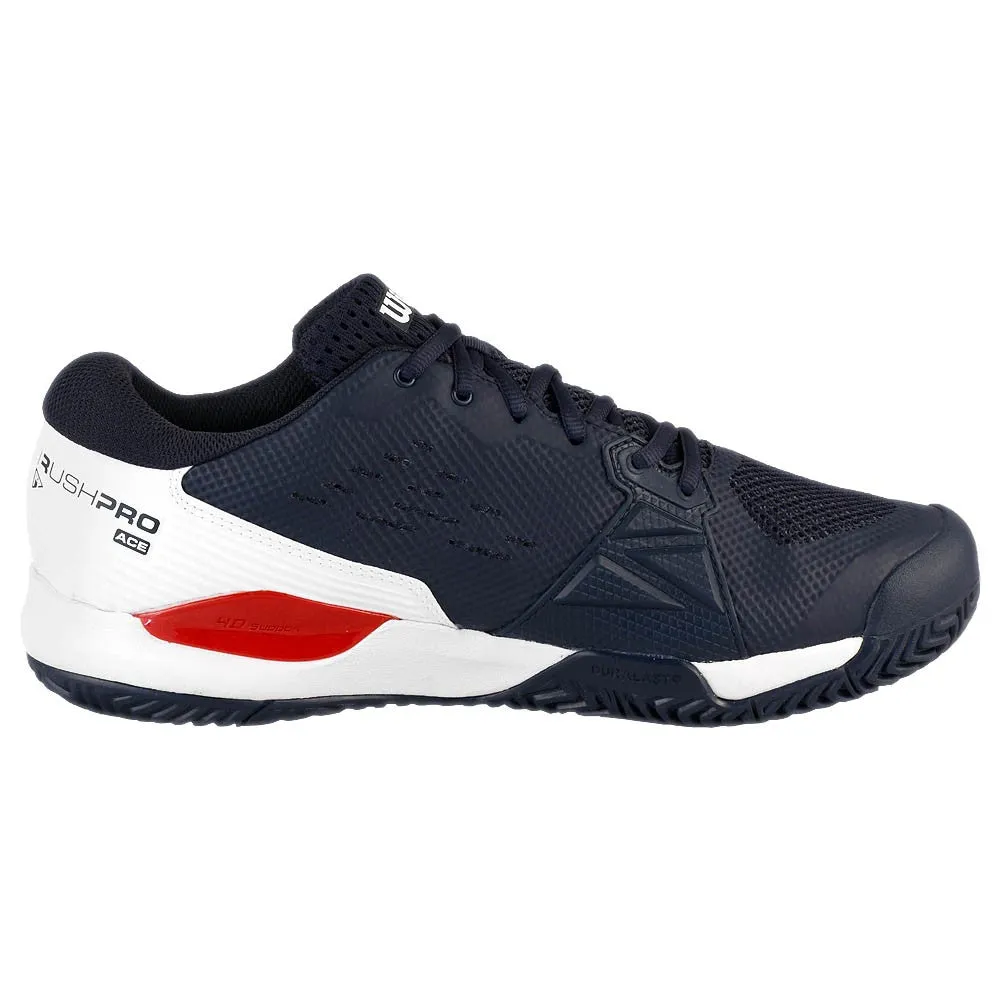 Airflow channels Impact Resistance Wilson Men's Rush Pro Ace - Navy Blazier/White