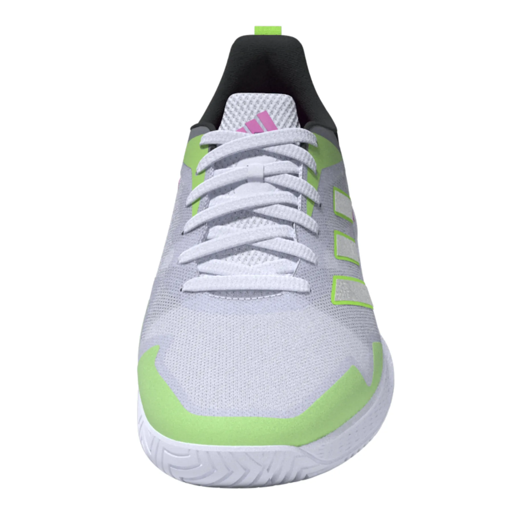 Adidas Performance Defiant Speed Men Tennis Shoes - Crystal White/Silver Metallic/Carbon Torsional Stability Frame