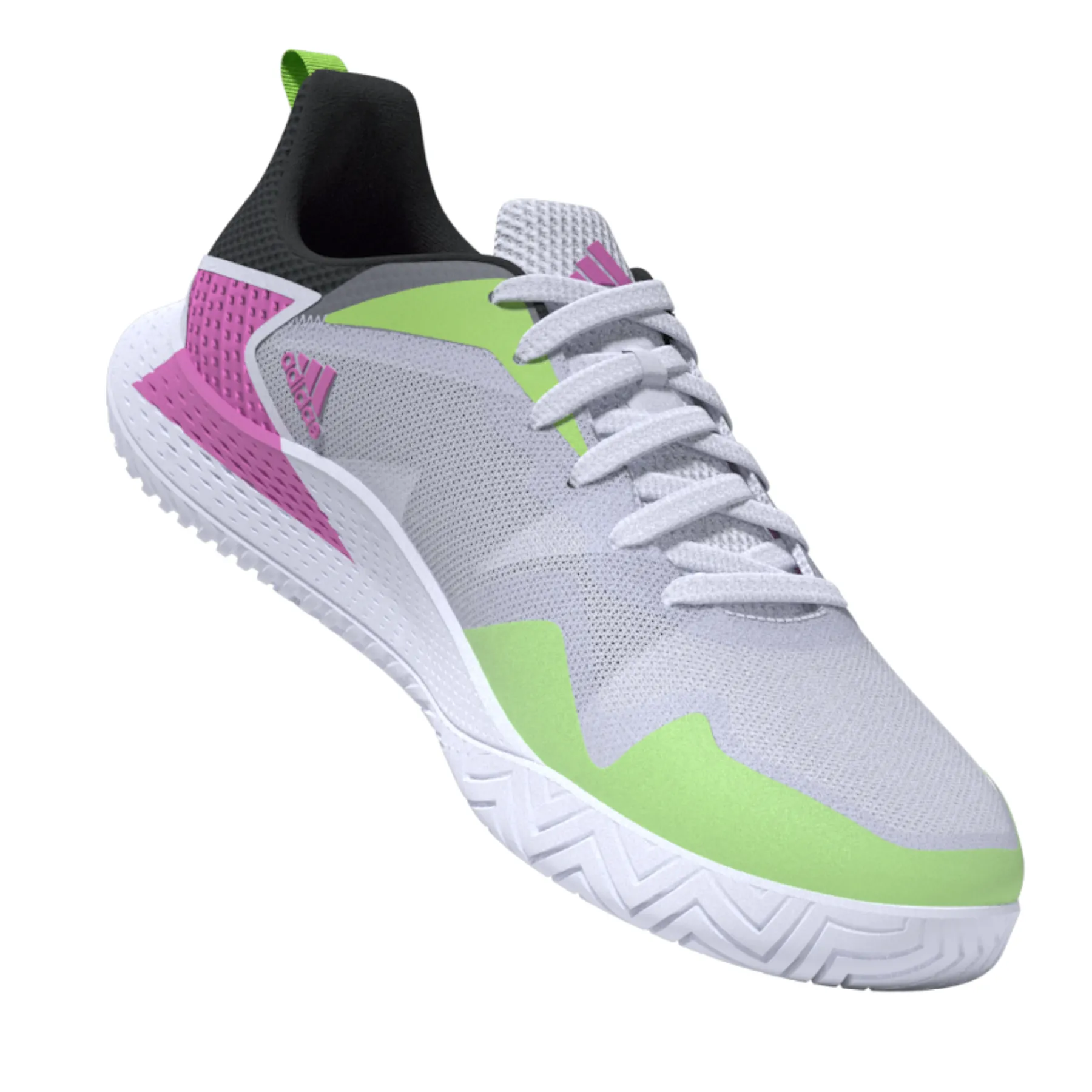 Adidas Performance Defiant Speed Men Tennis Shoes - Crystal White/Silver Metallic/Carbon Low Profile Silhouette Unisex Fit
