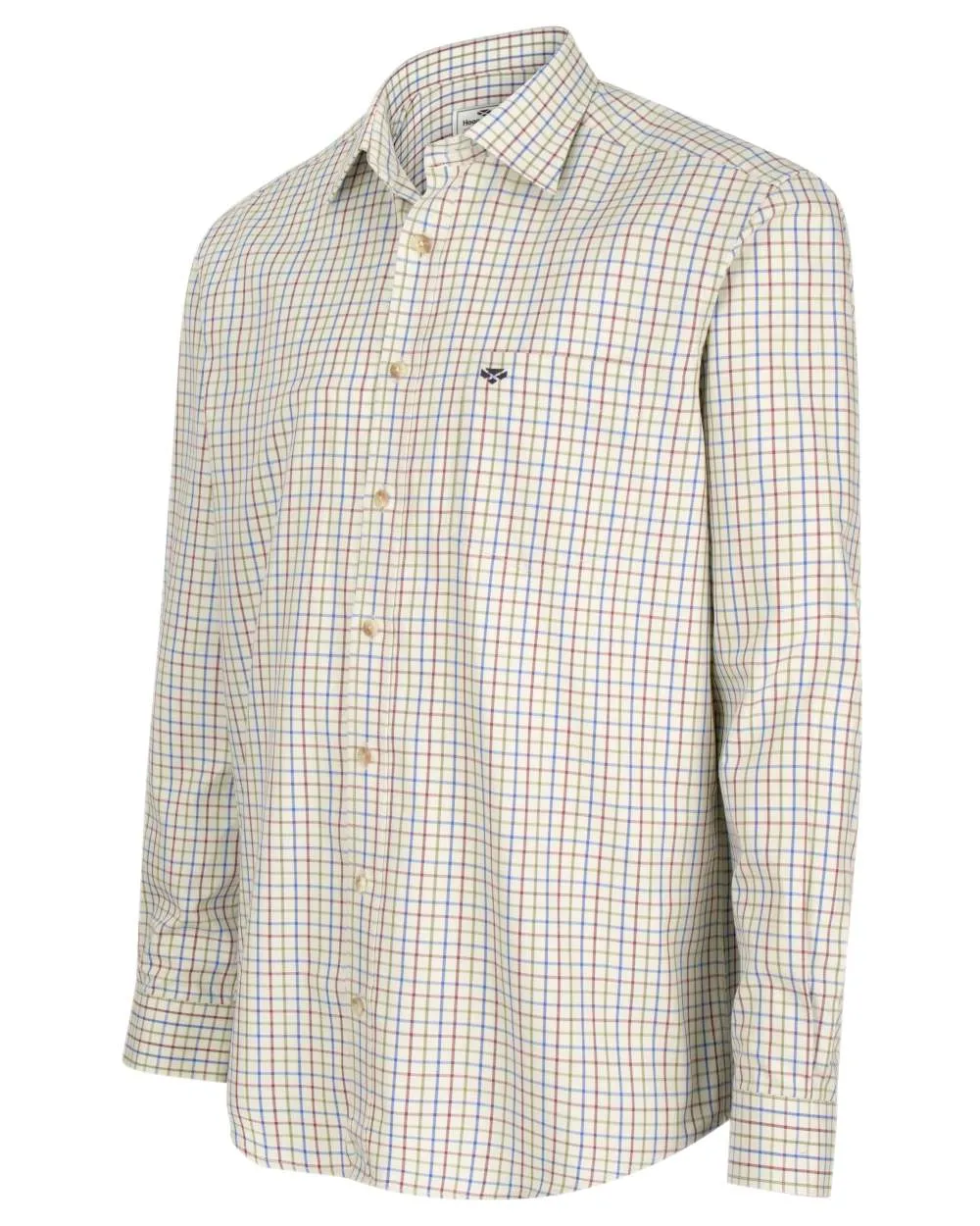 Hoggs of Fife Inverness Pure Cotton Tattersall Shirt Midweight Textile