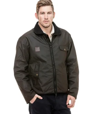 TensionAdjustedWaistband Jewel tone Swanndri Mens Waimak Oilskin Jacket With Wool Lining