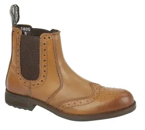 Roamers Leather Upper Brogue Chelsea Boot Sweat Resistant Indoor Fitness