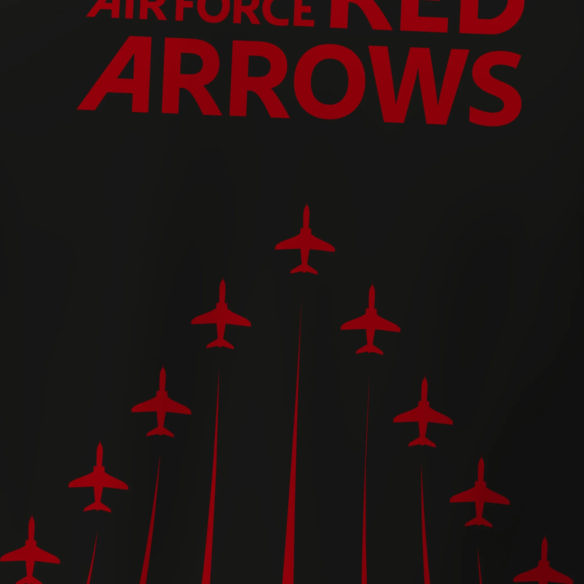 Red Arrows 2025 V2 (Black) - Tech Polo Twill Tape Reinforcement Weekend Casual