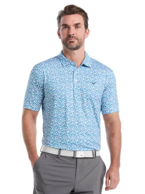 Golf Apparel Formal Edge Mens Polaroid Confetti Print Polo