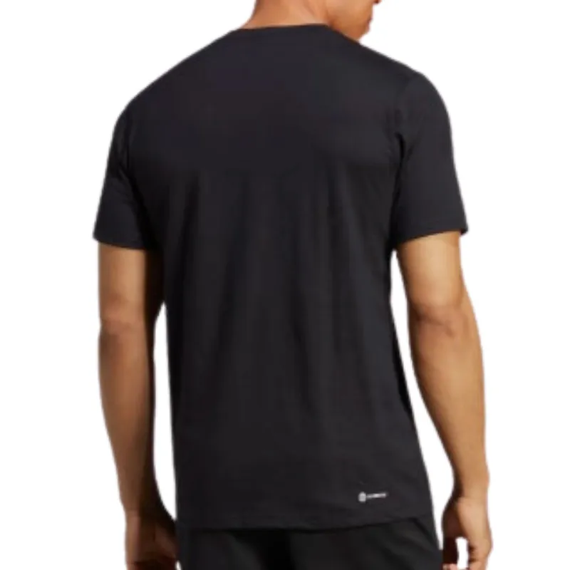 Timeless and Chic Antibacterial Treatment Adidas Train Essentials Feelready Logo Training Men Tennis Tee  - Black/White