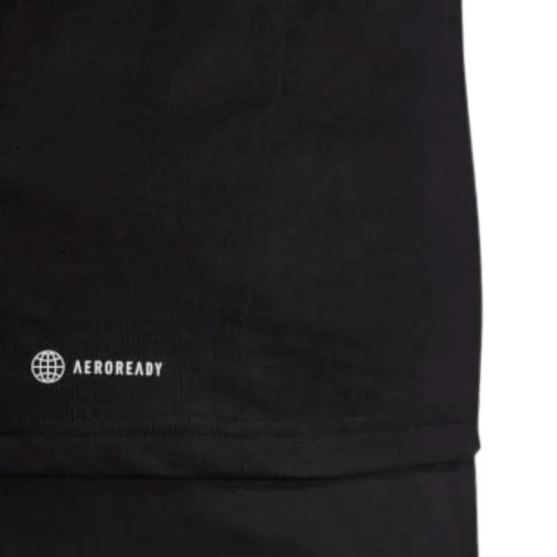 All Day Wear Adidas Train Essentials Feelready Logo Training Men Tennis Tee  - Black/White