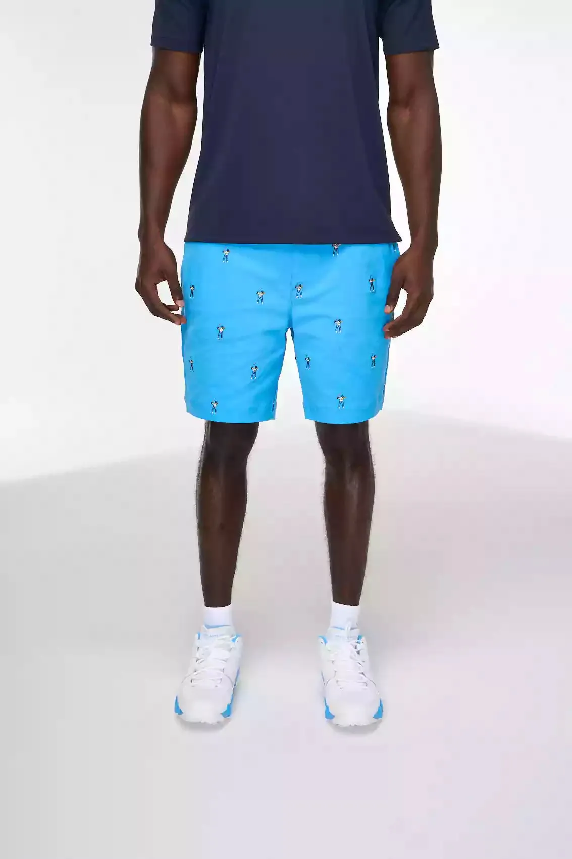 Embroidered Woven Short stripe design Trendy Look