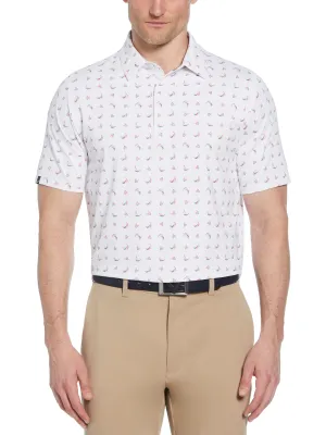 Modern Shirt Casual Elegance Mens Short Sleeve Abstract Chev Print