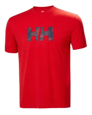 Breathable Performance Fit Helly Hansen Mens Skog Recycled Graphic T-Shirt Clearance