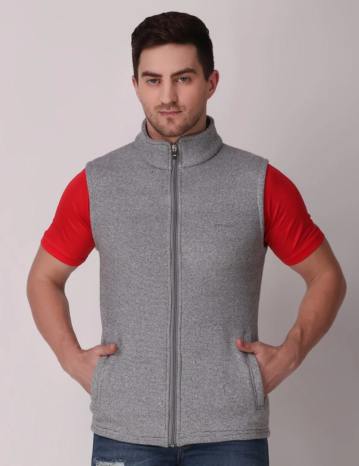 Cozy Pajama Pants Ultra-Warm Fleece Jacket - Melange Light Grey