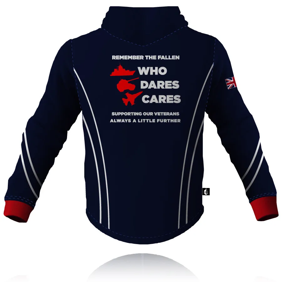 Who Dares Cares - Full Zip Embroidered Hoodie Water resistant coating product graduation pride