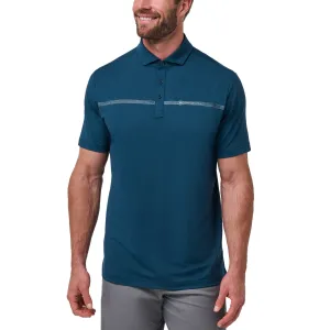 Travis Mathew Heater Pro Chest Stripe Golf Shirt - Titan Casual Essentials Casual Wearable