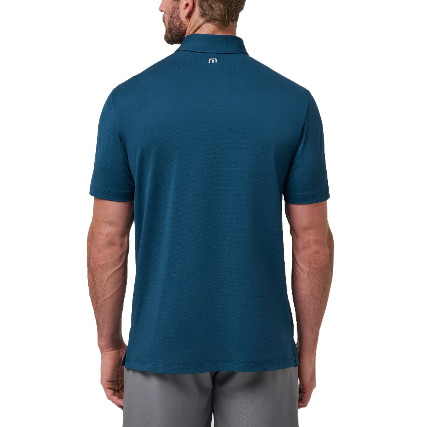 QuickDry Material Travis Mathew Heater Pro Chest Stripe Golf Shirt - Titan