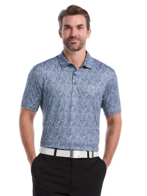 Outdoor Fashion Hygroscopic Threads Mens Confetti Hex Print Golf Polo