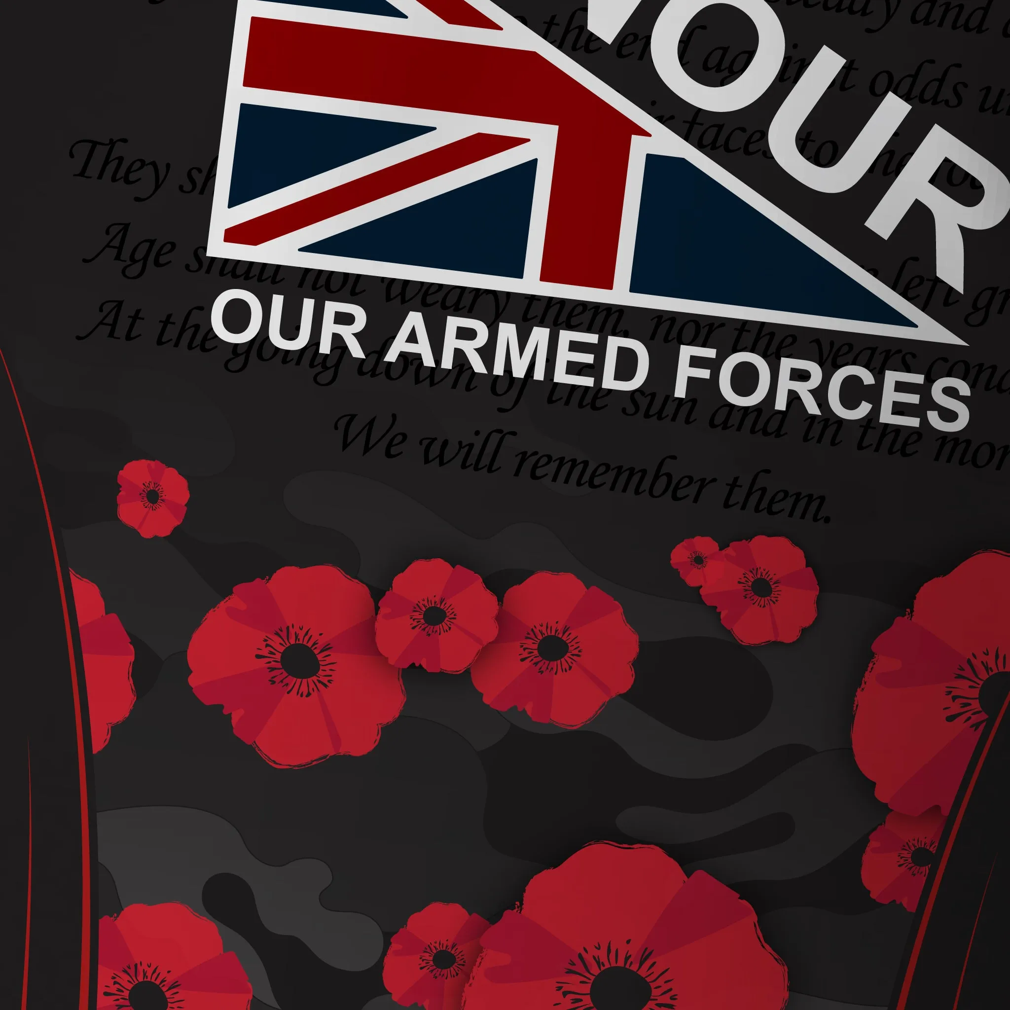 Limited Edition product hiking suitability Honour Our Armed Forces Remembrance - Full Zip Tech Hoodie