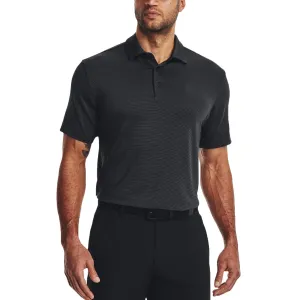 Under Armour Playoff 3.0 Stripe Polo Golf Shirt - Black/Pitch Grey Comfy Style