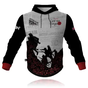 button detail Honour Our Armed Forces 'In Flanders Fields' - Tech Hoodie