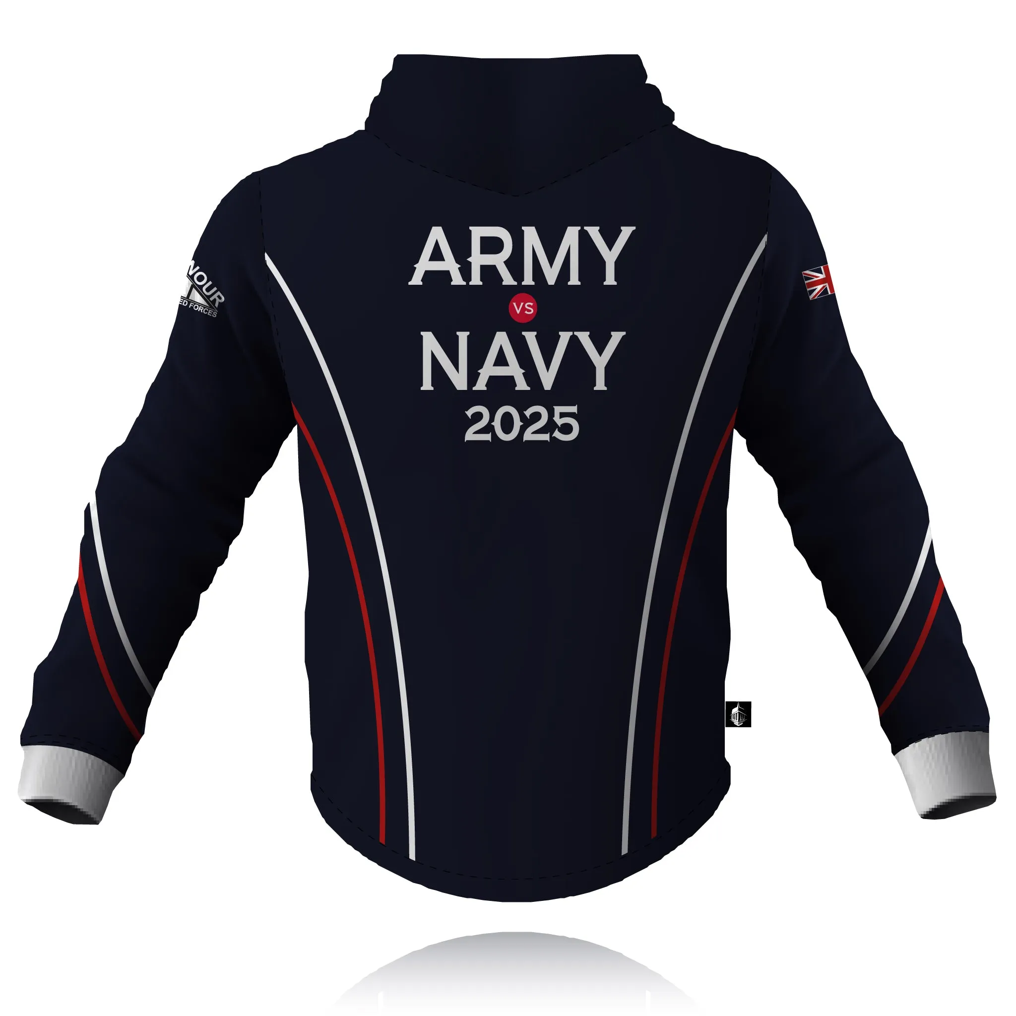 men Honour Our Armed Forces (Royal Navy) - Army vs Navy 2025 - Full Zip Embroidered Hoodie (CLEARANCE)