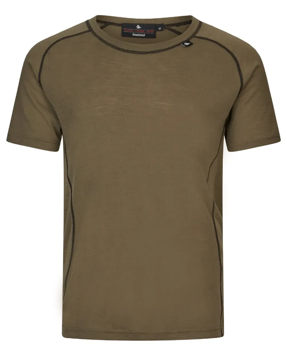 Seeland Mens Apex Merino T-Shirt Durable Ribbed Hem WrinkleResistant