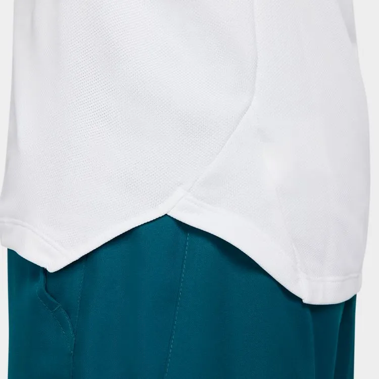 Gym workout Nike Court Dri-FIT White/White Slam Men Tennis Top