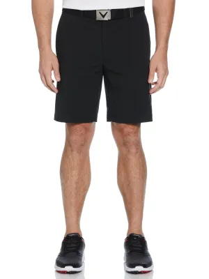 Lounge Ready Eco friendly materials Mens 9" Flat Front Solid Cargo Short