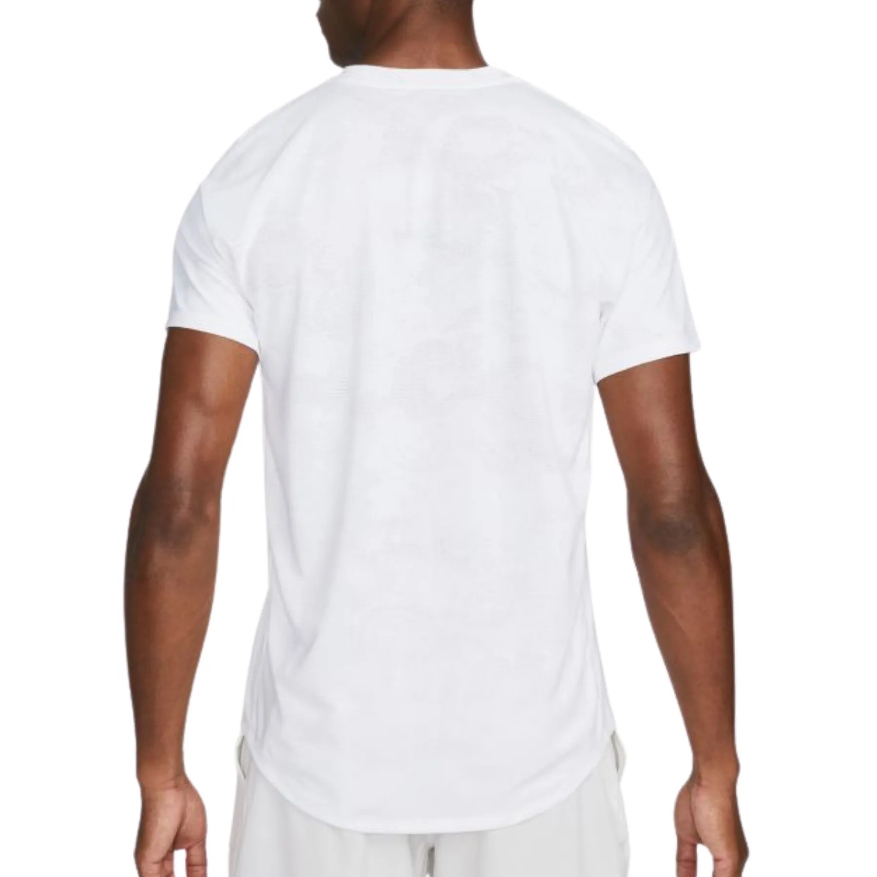 Breathable Layer Nike Court Dri-FIT Slam Men Tennis Top - White/Black
