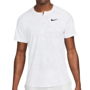 Stretch performance Nike Court Dri-FIT Slam Men Tennis Top - White/Black