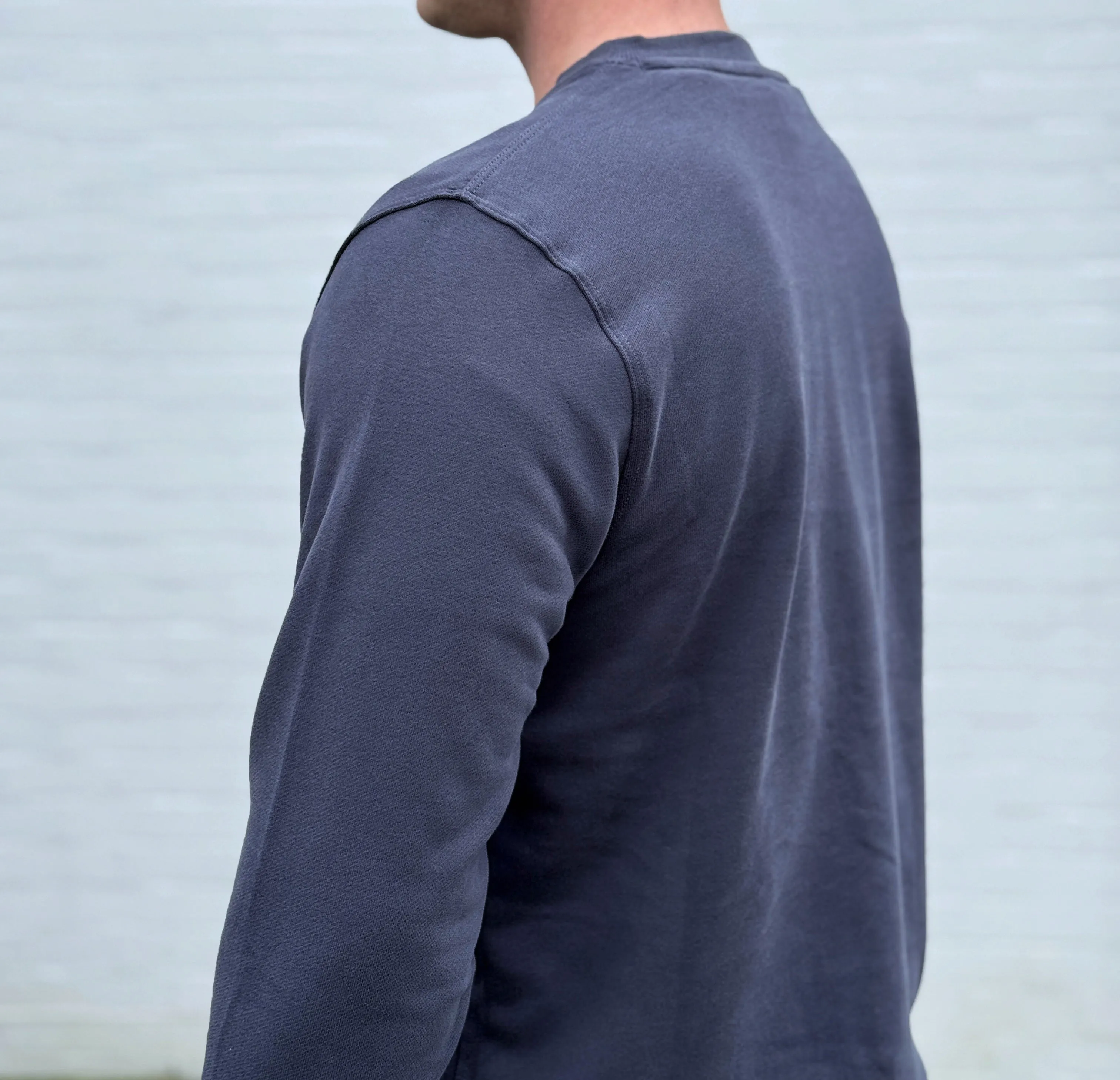 Fresh Minimal budget-friendly Mr. Rafal Crewneck Sweater -Steel Blue
