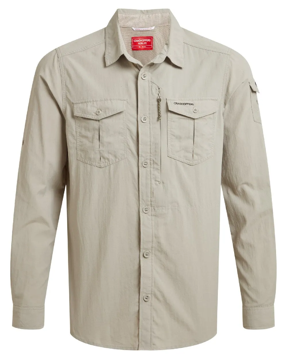 Craghoppers Mens NosiLife Adventure Long Sleeved Shirt III Waffle Weave Chic Look
