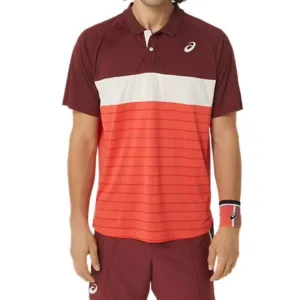 Professional Look Corporate Event Asics Men Court Polo Shirt - Red Snapper