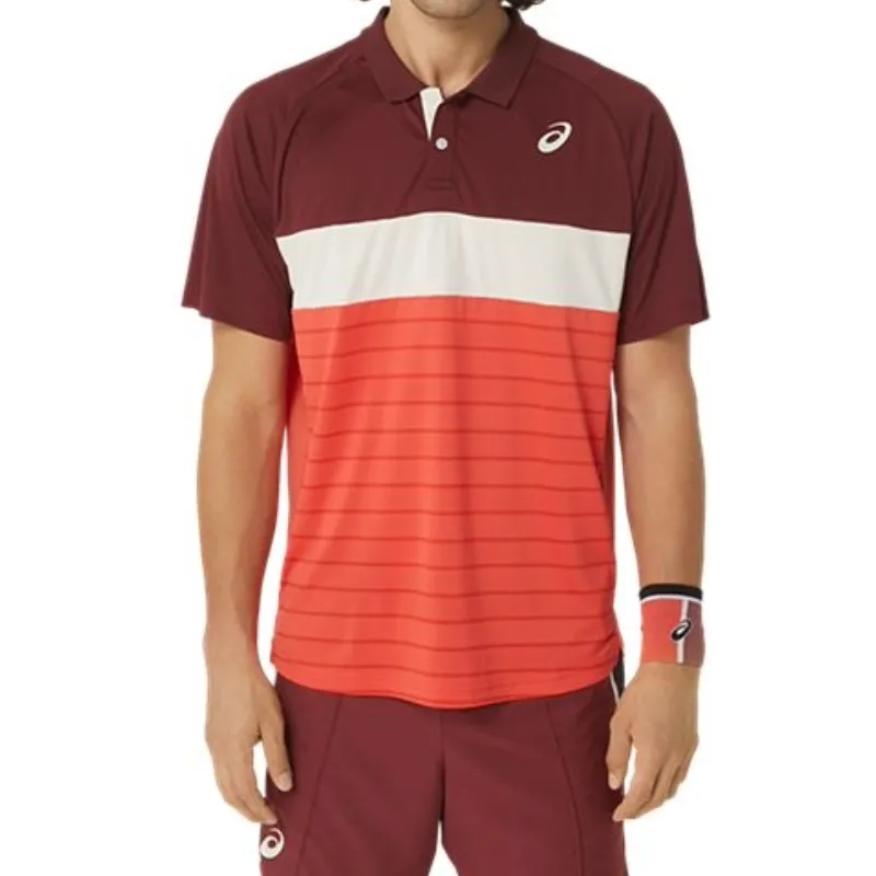 Professional Look Corporate Event Asics Men Court Polo Shirt - Red Snapper