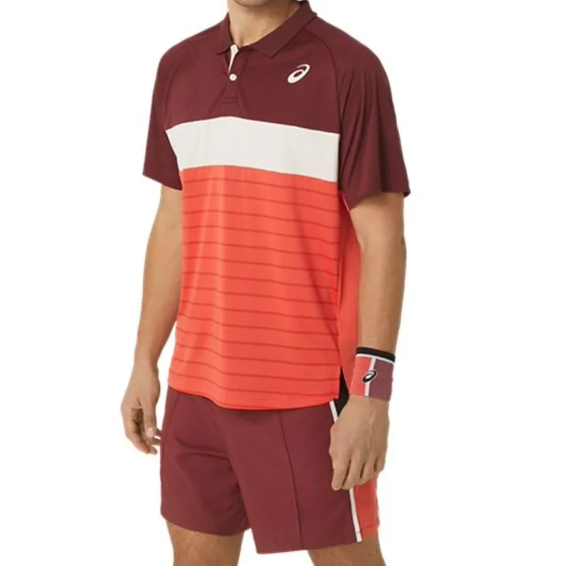 Asics Men Court Polo Shirt - Red Snapper Trendy Outfit Stylish Look