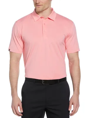 Ribbed Cuff Design High-end Comfort Mens Premium Heather Soft Touch Golf Polo
