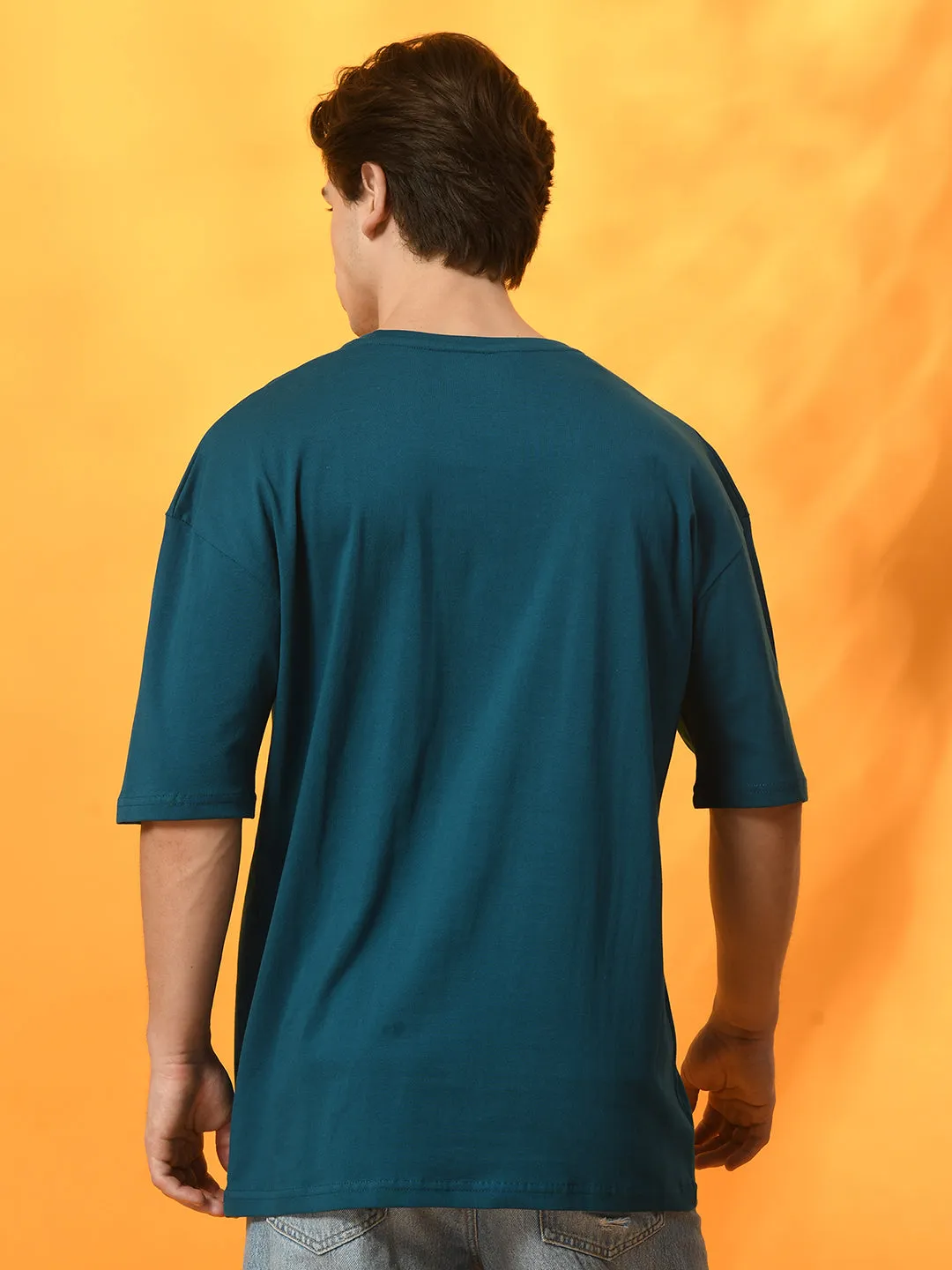 Relaxed Oversized 100% Cotton Solid Tee ?C Teal Casual Mode Outdoor Comfort Style