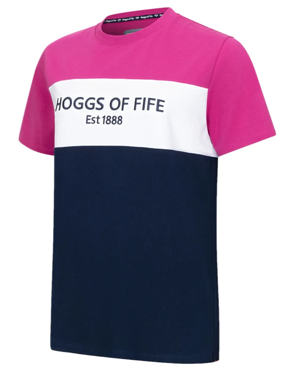 Quick Fit Stretch Modern Layering Hoggs of Fife Mens Darcie Colour Block T-Shirt