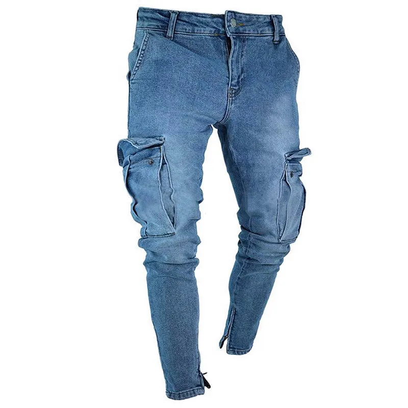 Base Attire Comfy Classic High Quality West Louis? Trend Knee Hole Zipper Feet Jeans