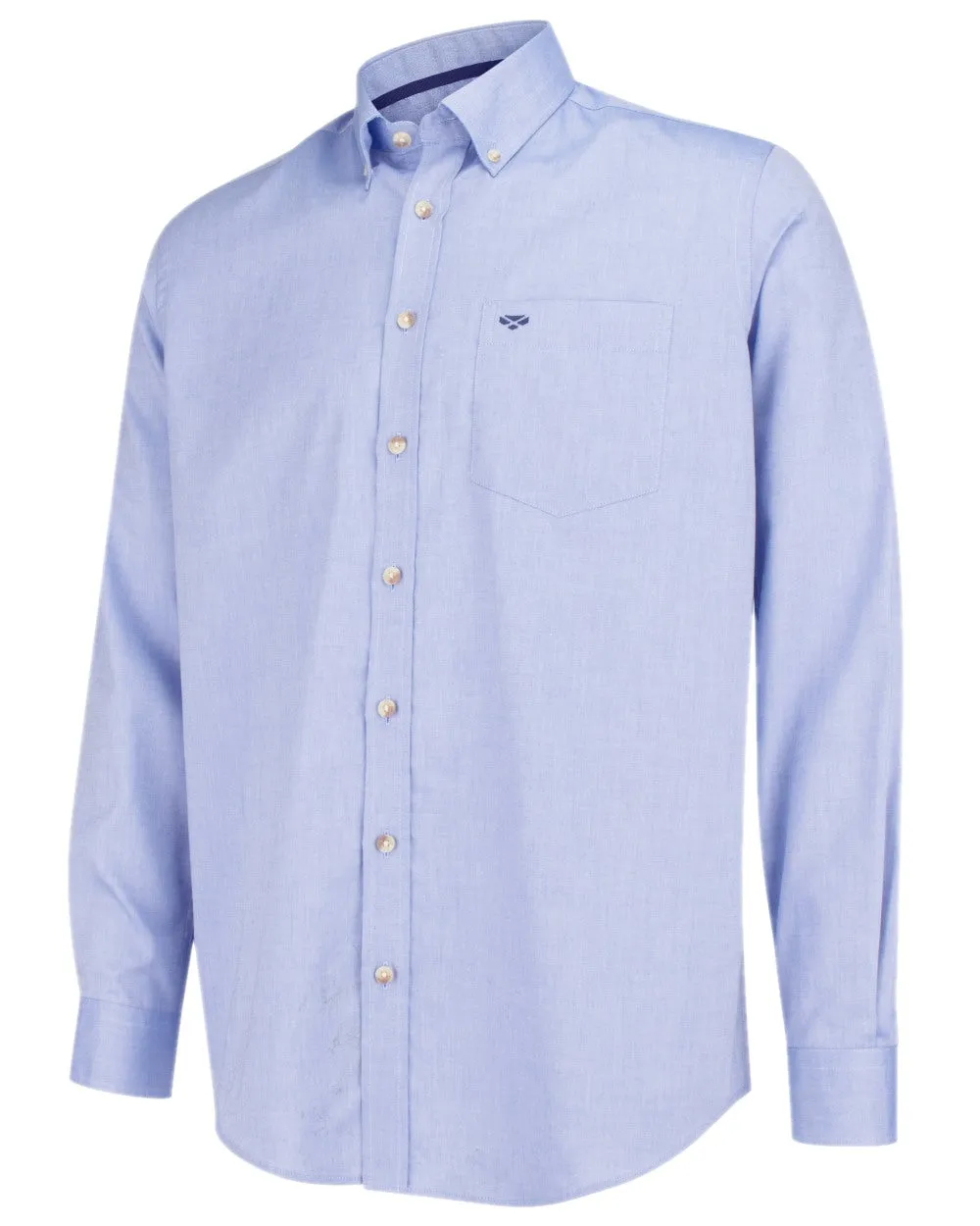 Hoggs of Fife Dunedin Plain Oxford Shirt Cool Comfort