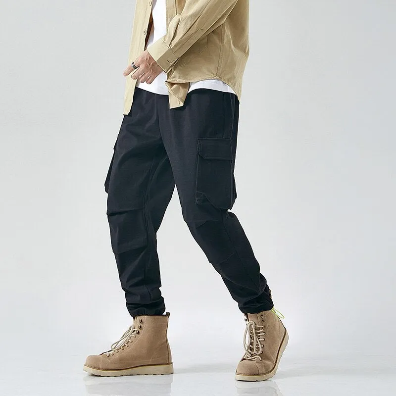 Breathable layers wrinkle free West Louis? Multi Pocket Hip Hop Style Harem Joggers