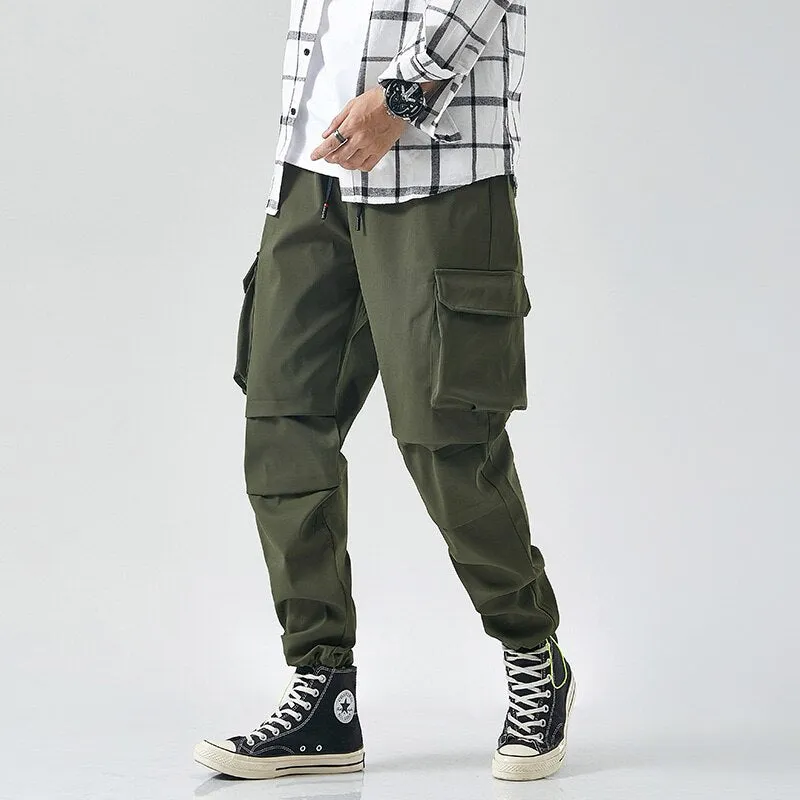West Louis? Multi Pocket Hip Hop Style Harem Joggers Wrinkle-Resistant