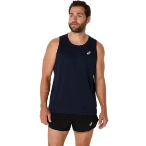ASICS Mens Silver Running Singlet Reinforced Hems Active Wear Fit