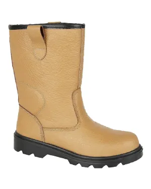 Rain Safe Grafters Tan Leather Rigger Safety Boots