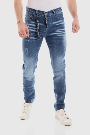 All-day Comfort Front Scratch Wah Out Casual Jeans - Standard Blue