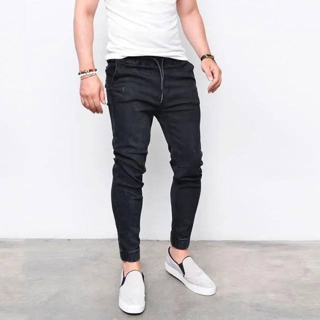 West Louis? Shinny Washed Harem Jeans Everyday Look Basic Outfit