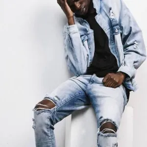 Fresh Attire West Louis? Ripped Skinny Biker Destroyed Jeans
