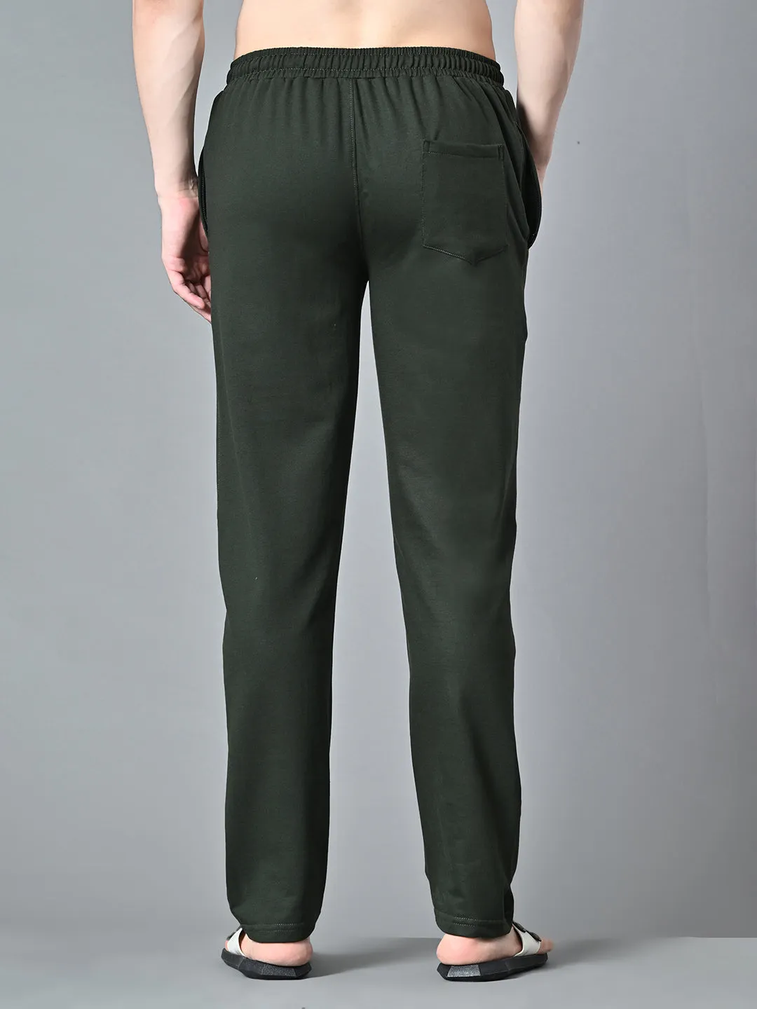 Adjustable Closure Hiking Gear Essential Regular Fit Cotton Track Pant - Green