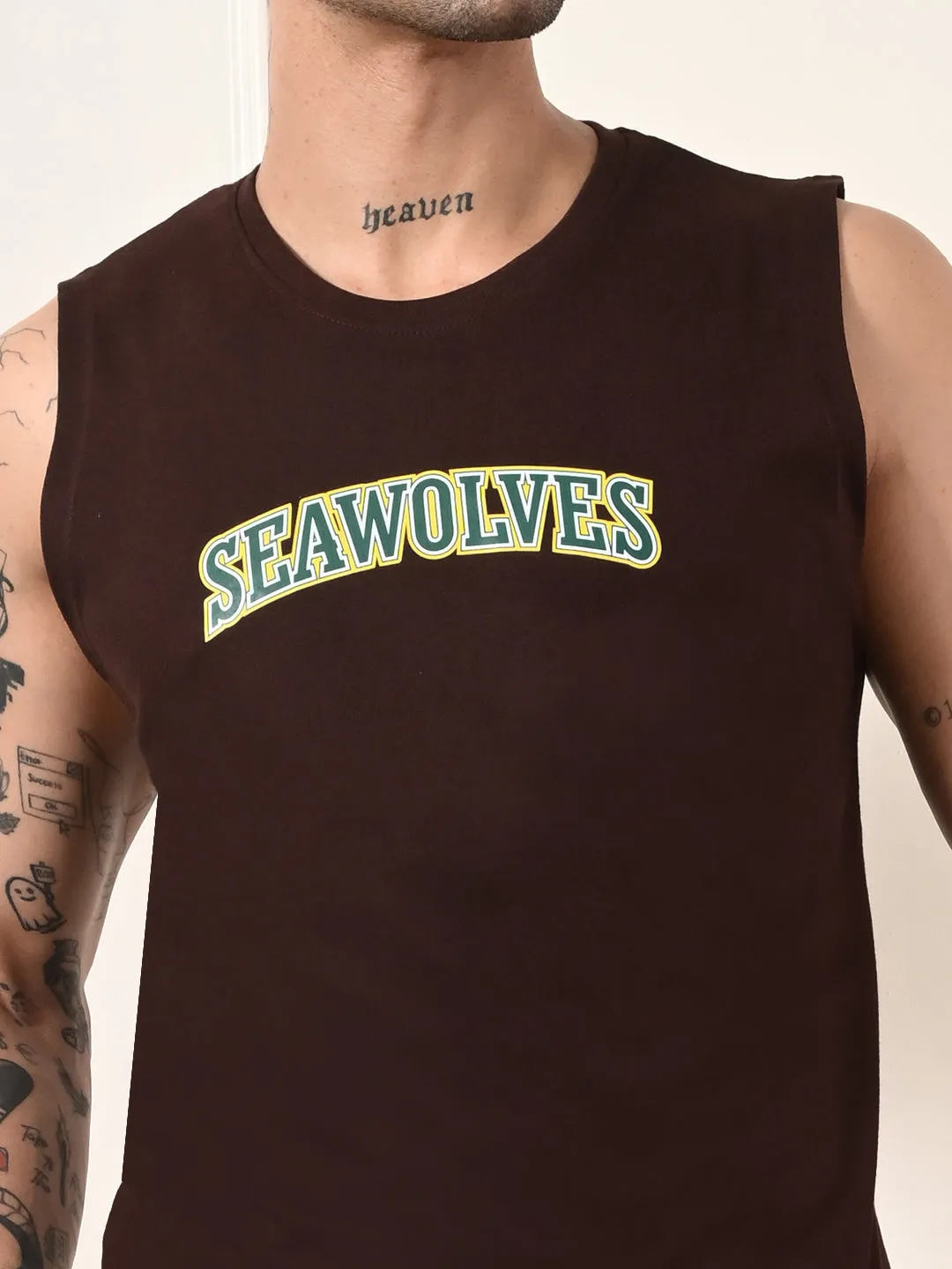 Work Safe Easy-wear Seawolves Cotton Sando ?C Coffee
