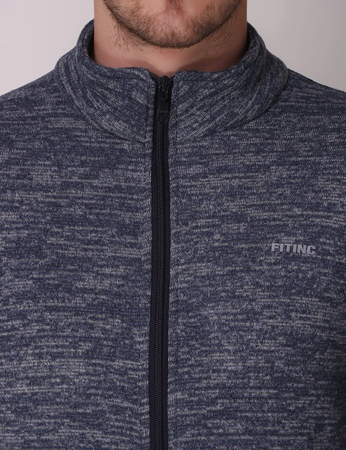 Thermal Fleece Jacket - Melange Navy Blue Fire Core Trendy sneakers