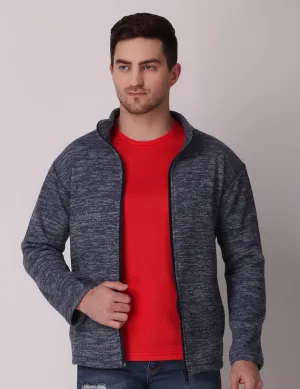 Thermal Fleece Jacket - Melange Navy Blue Tulle Soul